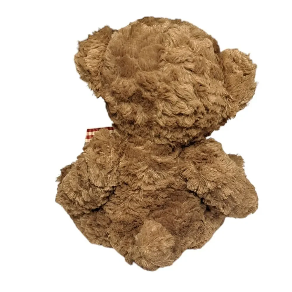 Walgreens Brown Plush Soft Hug Bear 10 Inch Plaid Bow